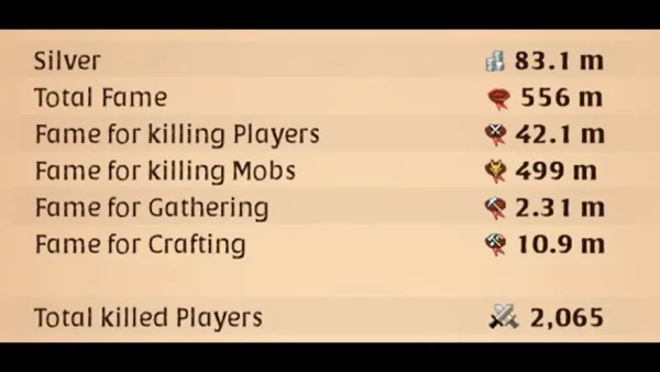 Albion 556M Fame - 8 weapons types 700+ - All equipments 900+ - 3 Tools T8 - 80M silvers - Full of skins - Image 2