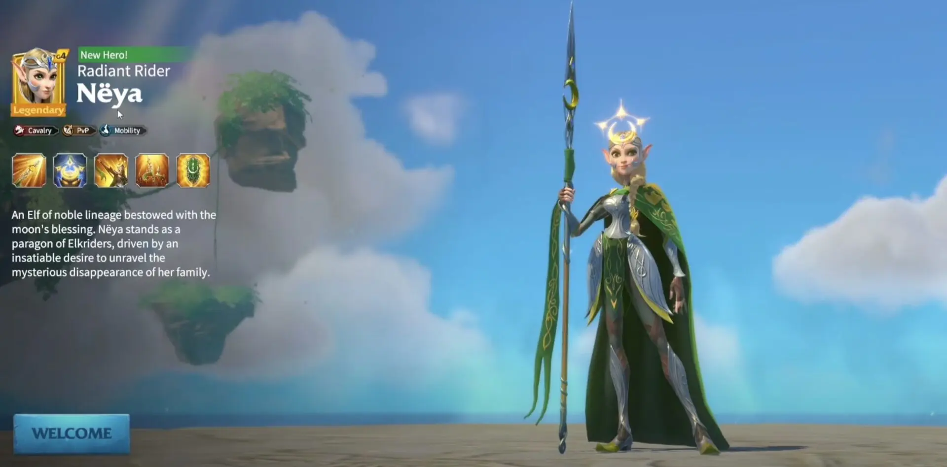 Neya hero guide, build, and talent tree in Call of Dragons