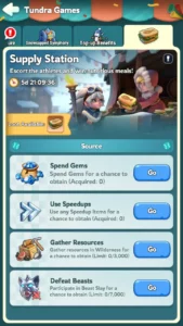 Whiteout Survival Event Tundra Games Supply Station