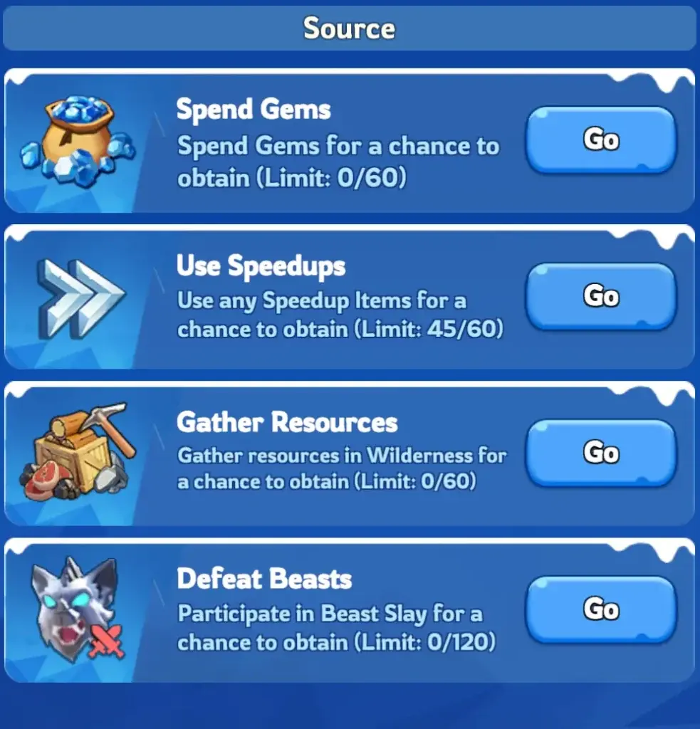 Whiteout Survival Supply Drop Scattered Supplies task sources
