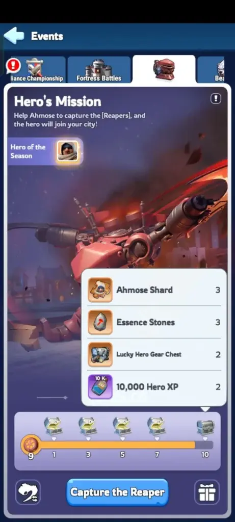 Whiteout Survival Hero's Mission milestone rewards