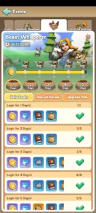 Kingshot Beast Whisperer Event Guide- Tasks & Rewards Day 1 Tasks 1