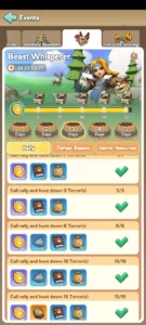 Kingshot Beast Whisperer Event Guide- Tasks & Rewards Day 3 Tasks 1