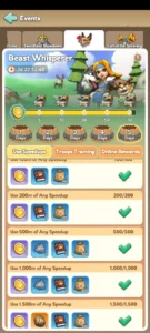 Kingshot Beast Whisperer Event Guide- Tasks & Rewards Day 5 Tasks 1