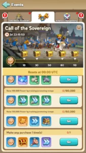 Kingshot Call of the Sovereign Event Guide & Rewards Event Tasks 3