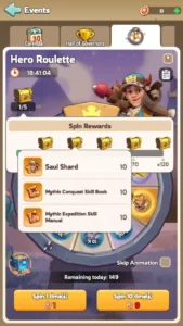 Kingshot Hero Roulette Spin Guide, Tips & Shard Strategy Spin Rewards 3