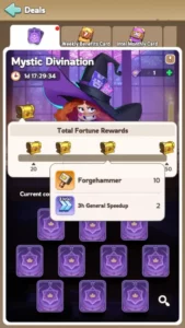 Kingshot Mystic Divination Guide Tips & Rewards Total Fortune Rewards 3