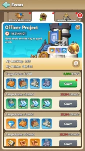 Kingshot Officer Project Guide- Dominate the Event! Type 1 Forgehammer Milestone Rewards 1