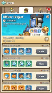 Kingshot Officer Project Guide- Dominate the Event! Type 2 Charm Design Milestone Rewards 1