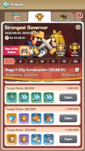 Kingshot Strongest Governor Event Guide & Tips Point Milestones Rewards 2