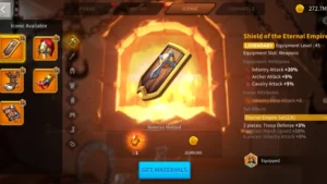 Rise of Kingdoms Get Iconic Crystals & Boost Stats Equipment Priority