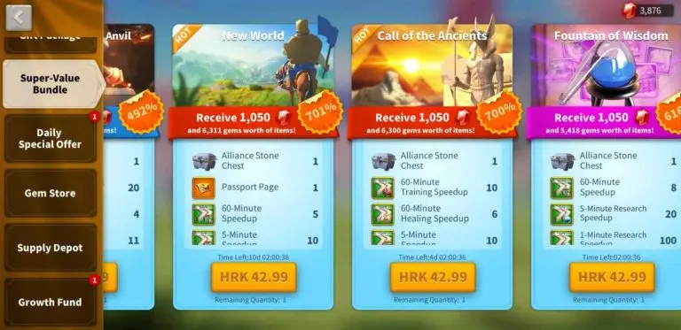Rise of Kingdoms Passport bundle package