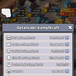 last war account for sale THP 191M
