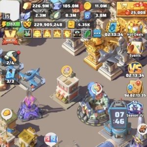 last war account for sale with 229M power, whale account