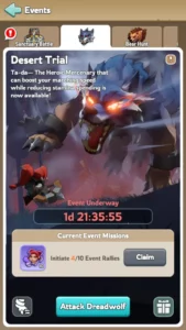 Kingshot Diana Guide- Conquer the Desert Trial Event Event Page