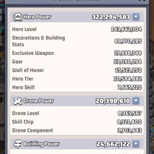 last war account for sale THP 322M