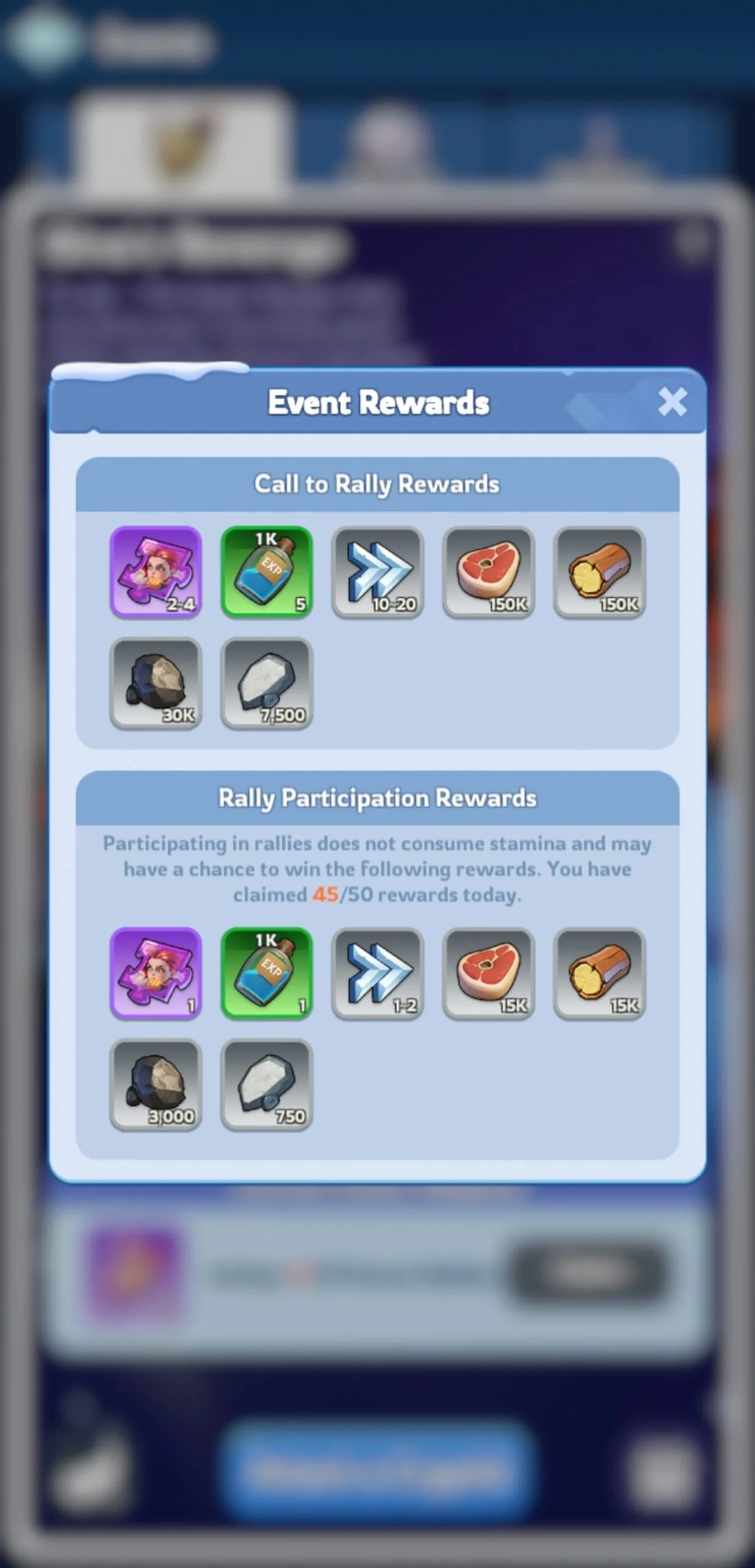 Whiteout Survival Gina Revenge Event Rewards