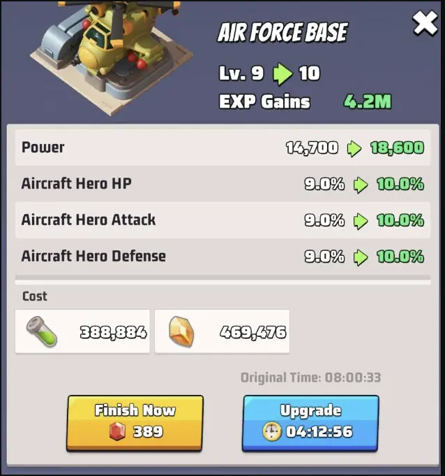 Last War Season 1 Crimson Plague Building Military Air Force Base