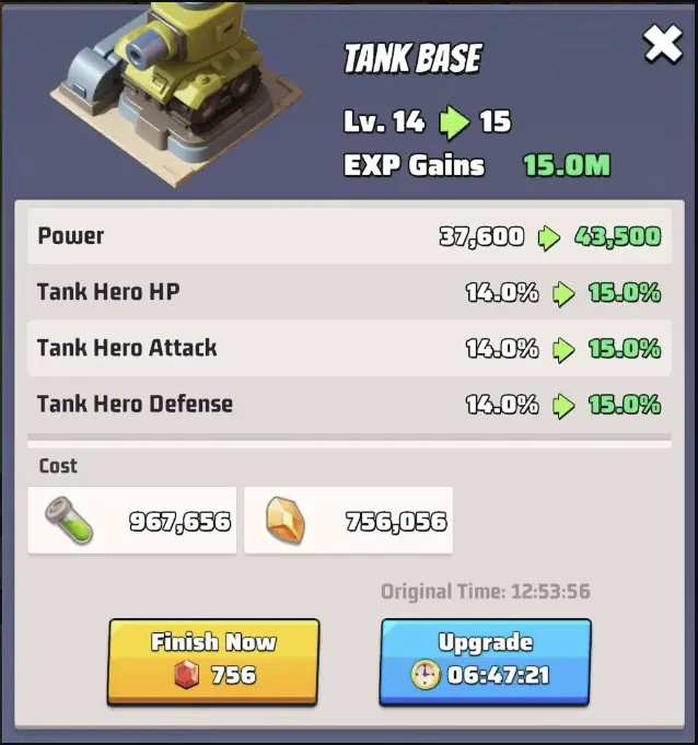 Last War Season 1 Crimson Plague Building Military Tank Base