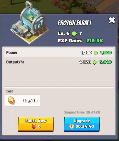 Last War Season 1 Crimson Plague Building Protein Farm Upgrade