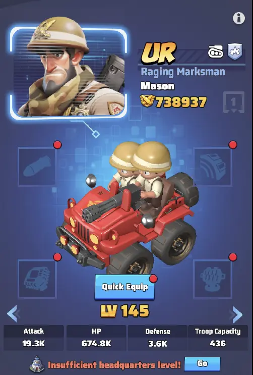 Last War Season 1 Crimson Plague Mason UR Upgrade