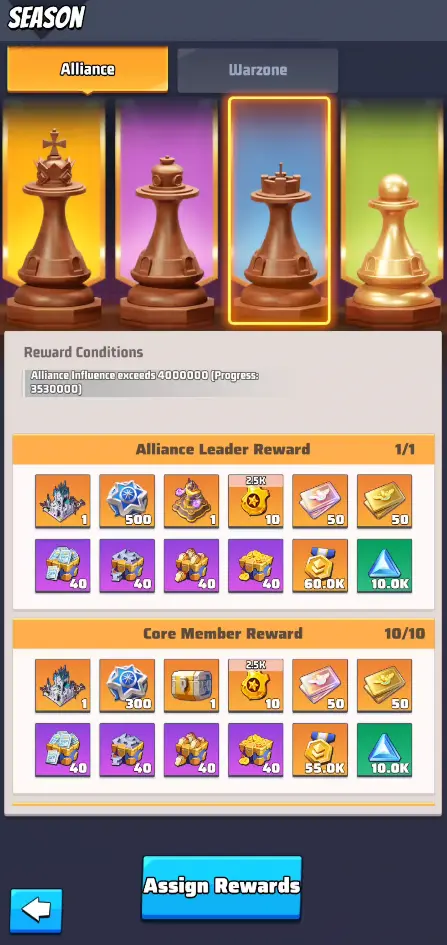 Last War Season 1 Crimson Plague Season Blue Alliance Rewards