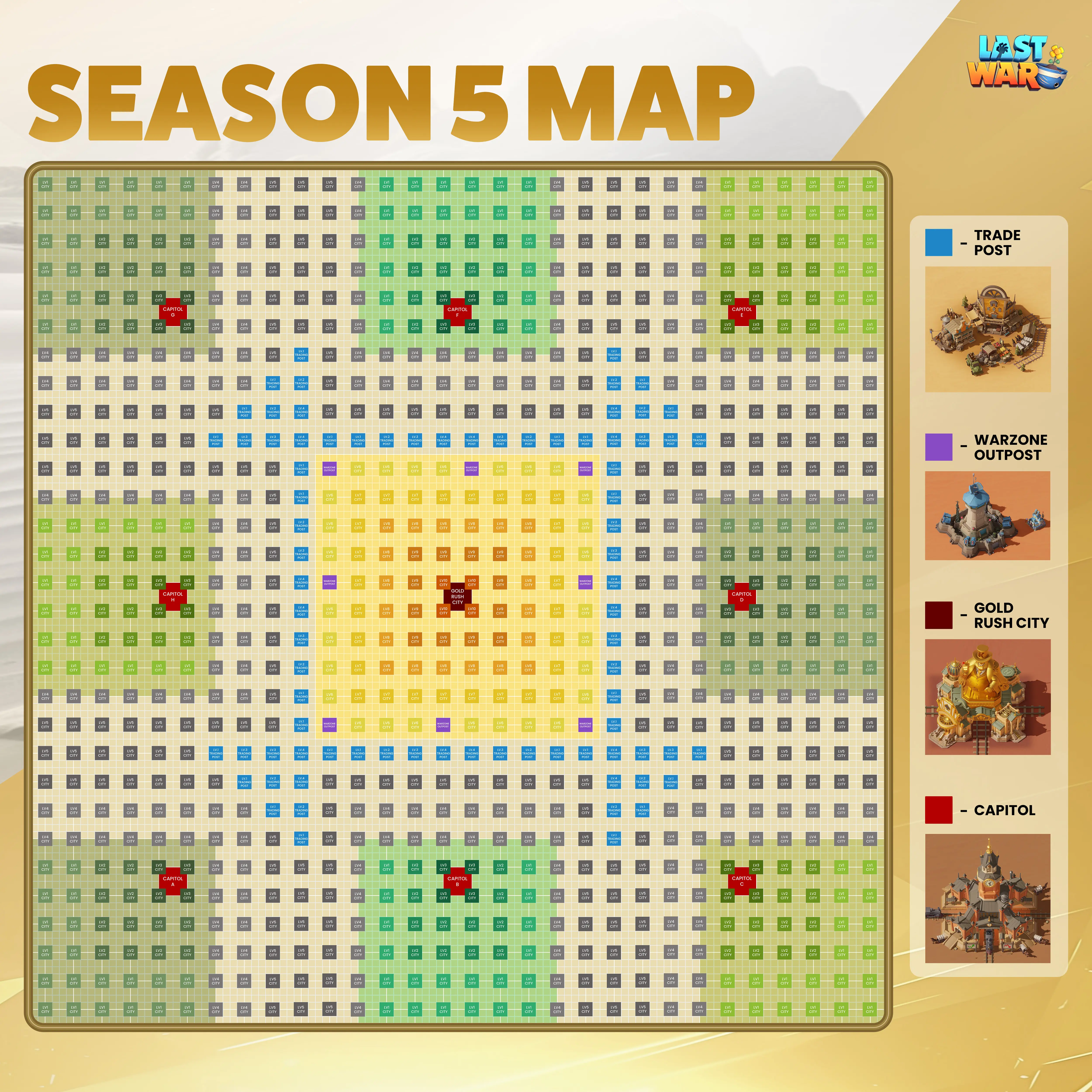 Last War Season 5 Wild West Official Map