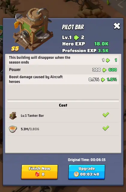 Last War Season 5 Wild West Pilot Bar