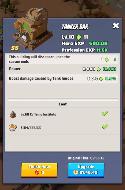 Last War Season 5 Wild West Tanker Bar