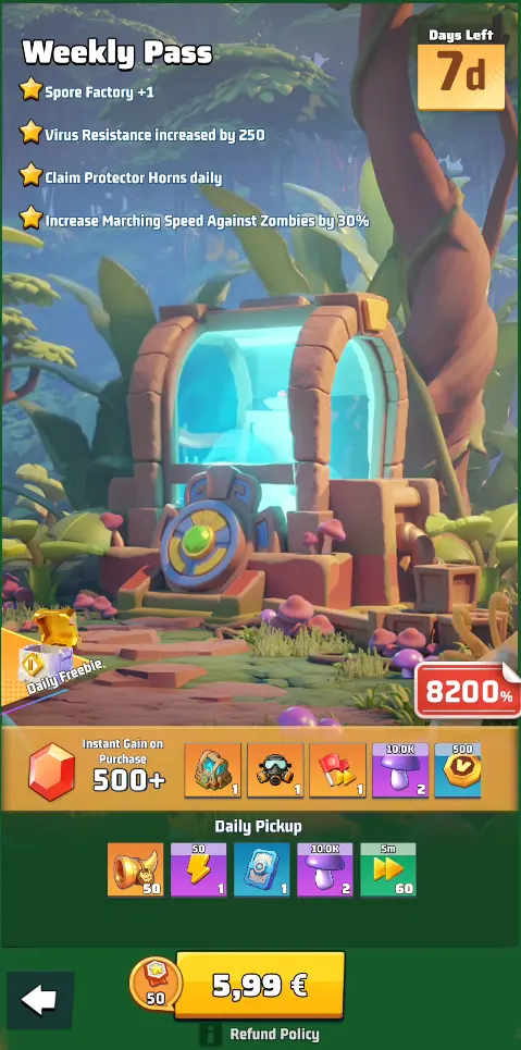 Last War Season 6 Lost Rainforest Weekly Pass