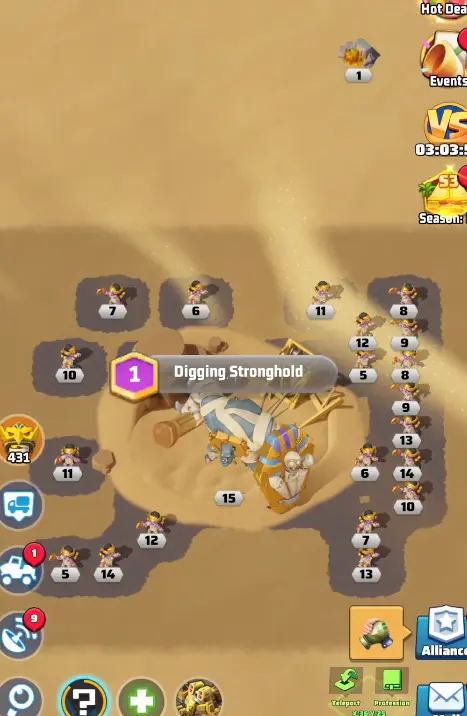 Last War Survival Season 3 Golden Kingdom Digging Stronghold 1