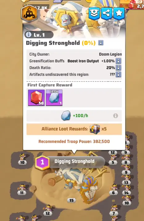 Last War Survival Season 3 Golden Kingdom Digging Stronghold 2