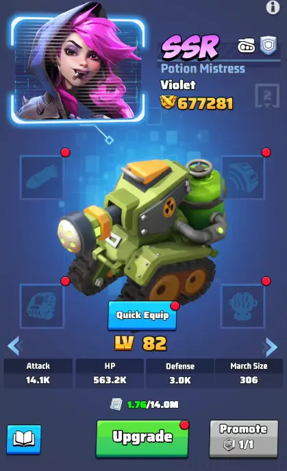 Last War Survival Season 3 Golden Kingdom Violet UR Upgrade