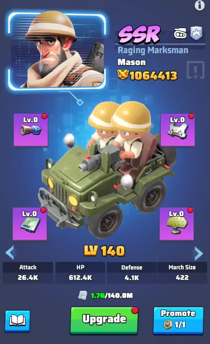 Last War Survival Season 4 Evernight Isle Mason UR Upgrade