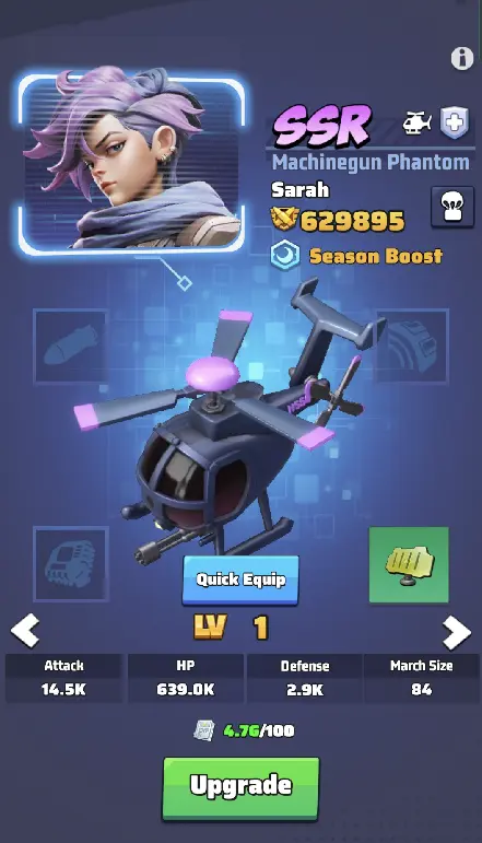Last War Survival Season 4 Evernight Isle Sarah UR Upgrade