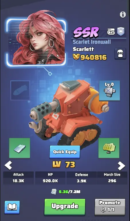 Last War Survival Season 4 Evernight Isle Scarlett UR Upgrade