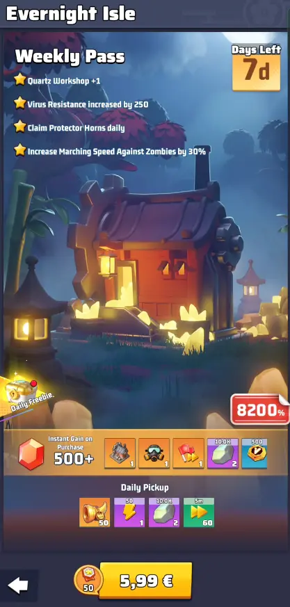 Last War Survival Season 4 Evernight Isle Weekly Pass