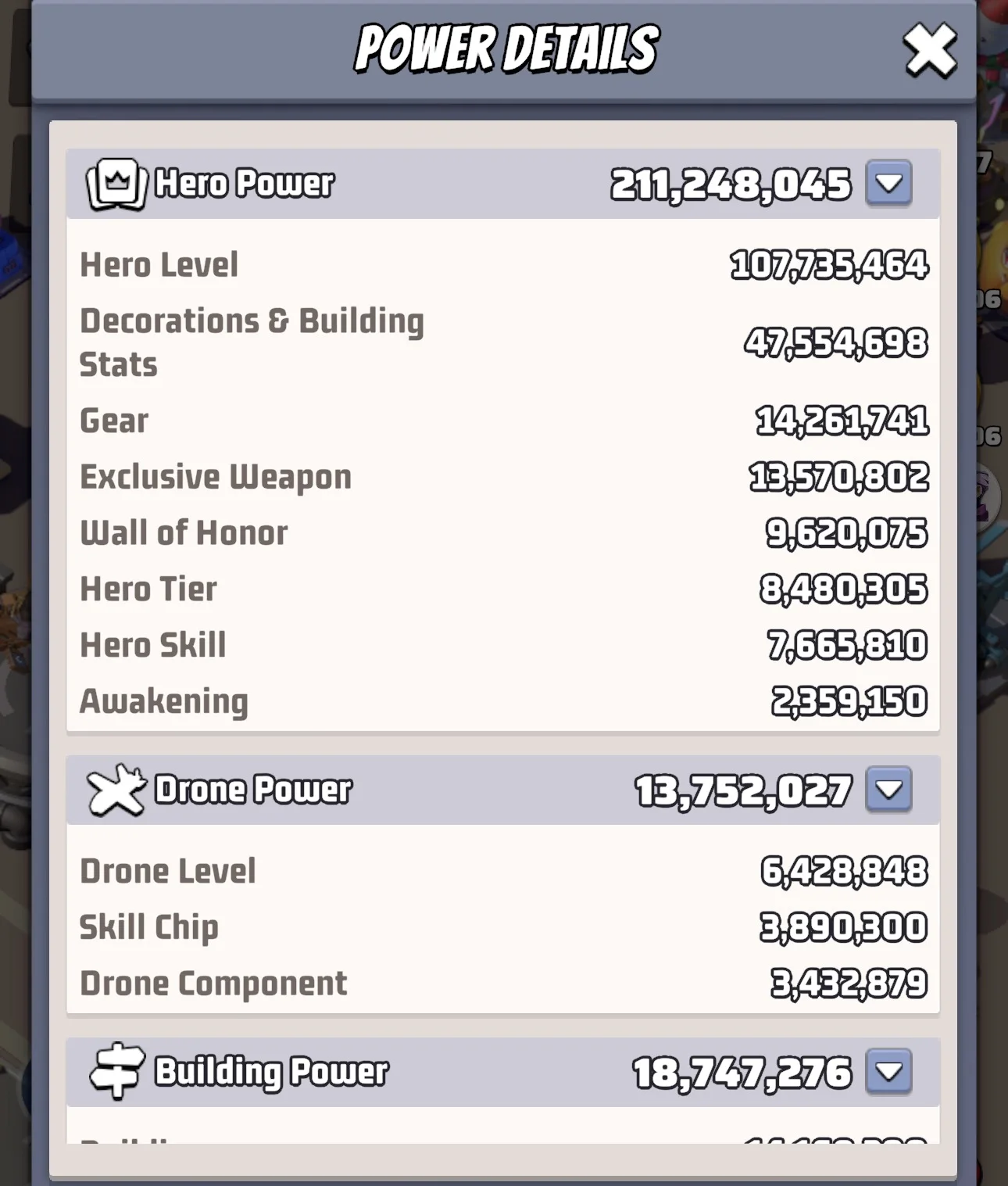 last war account for sale THP 211M power Middle Account