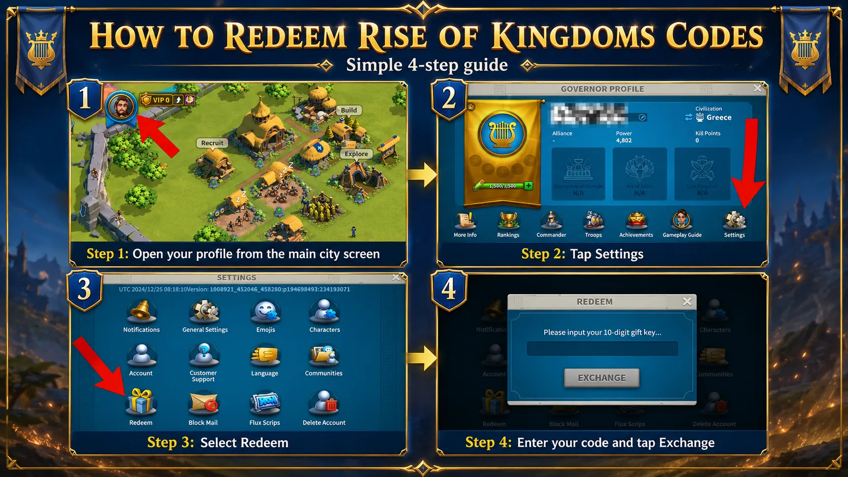 How to Redeem Rise of Kingdoms Codes Step-by-Step Guide