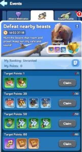 Whiteout Survival Defeat Nearby Beasts Event Milestone Rewards