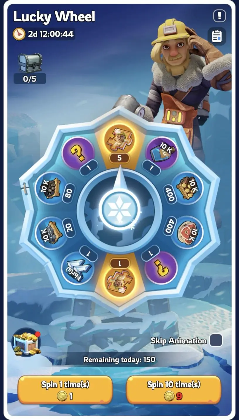 Whiteout Survival Lucky Wheel Hero Rotation