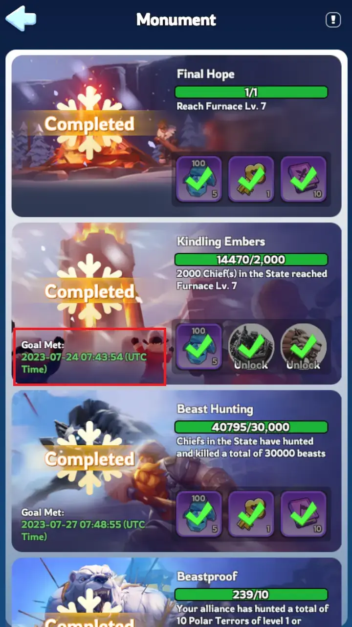 Whiteout Survival State Age Monument
