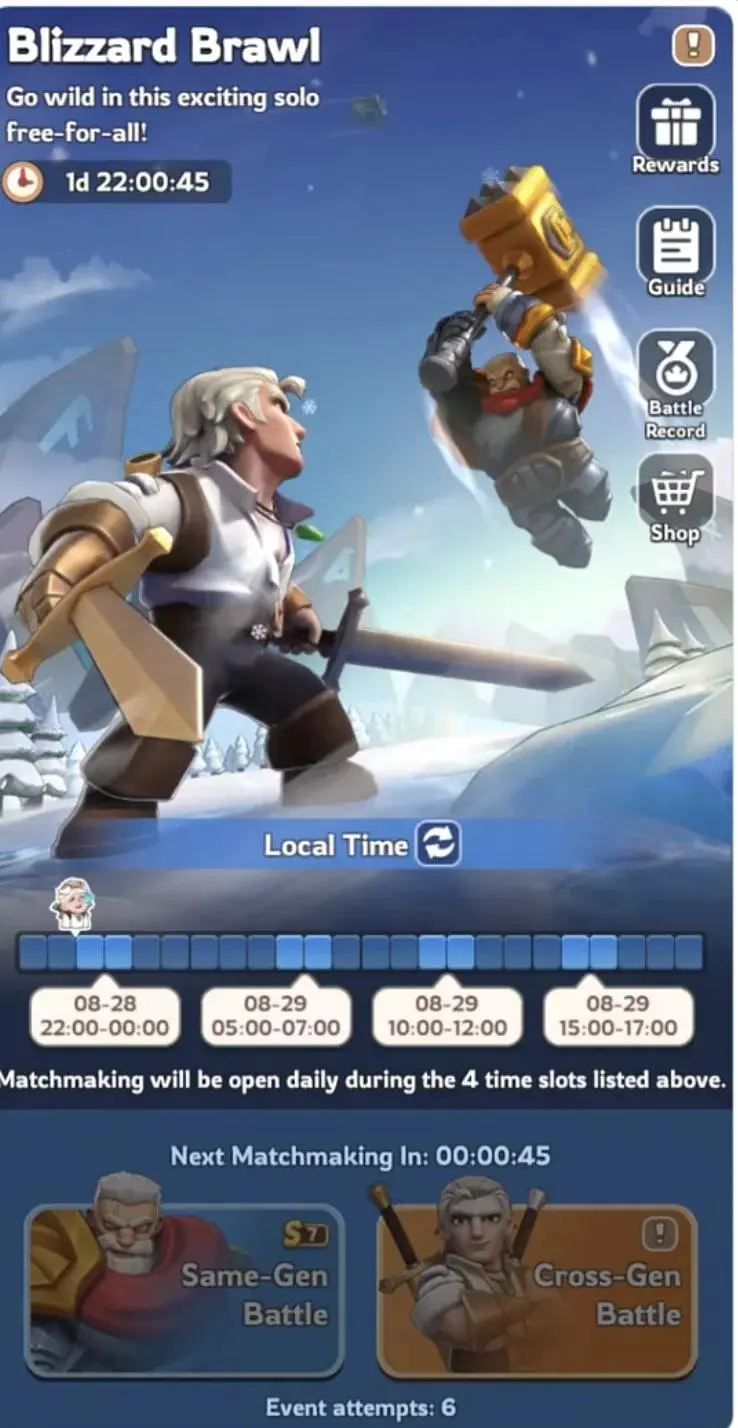 Kingshot Blizzard Brawl Event Matchmaking Screen