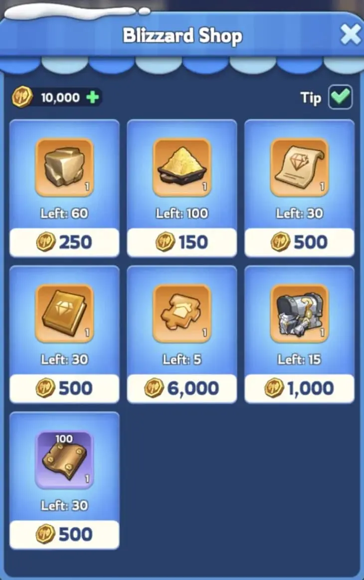 Kingshot Blizzard Brawl Event Shop