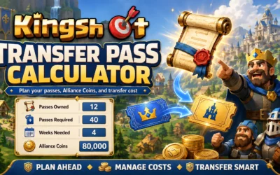 Kingshot Transfer Pass Calculator & Cost Planner