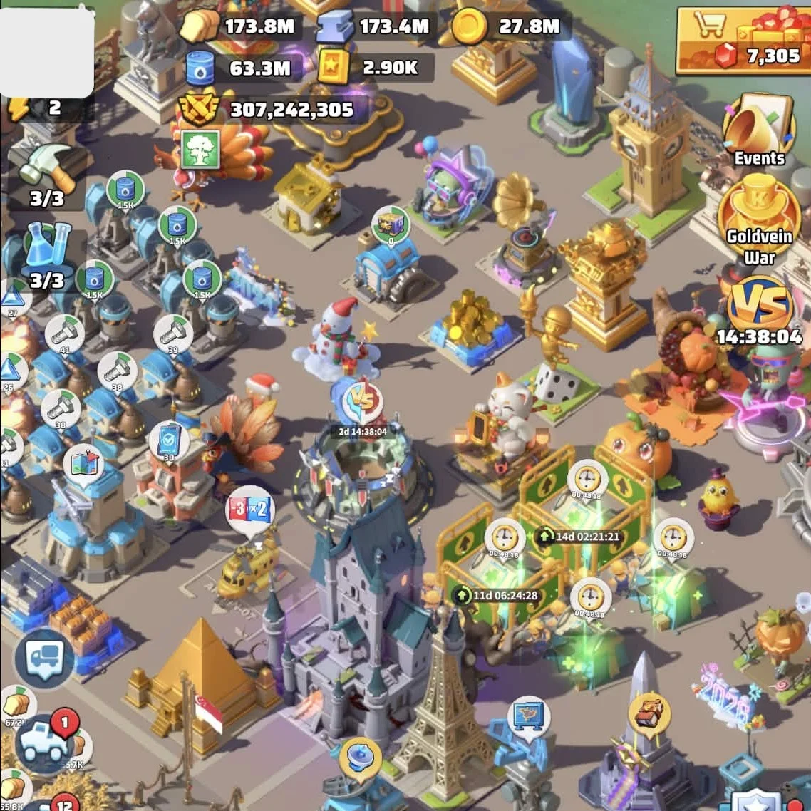 Last war account for sale THP 190M Medium Account