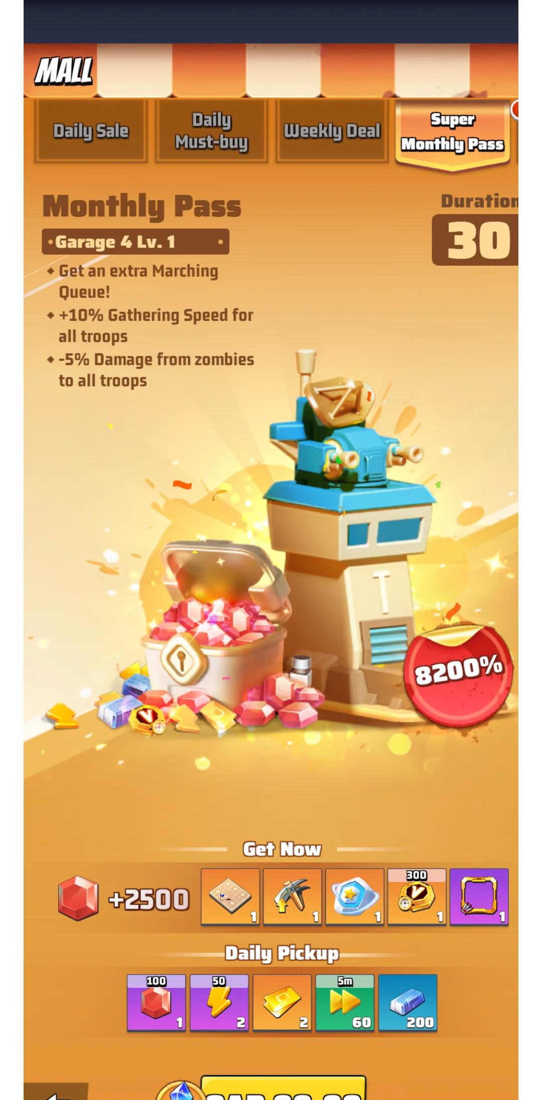 Last War Super Monthly Pass