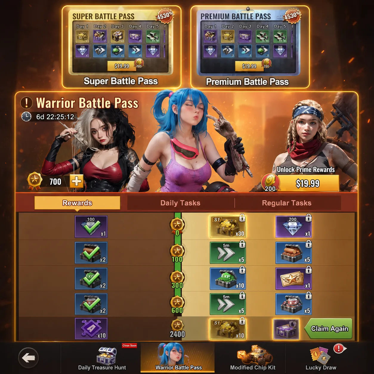 Last Z Premium Super and Warrior Battle Pass
