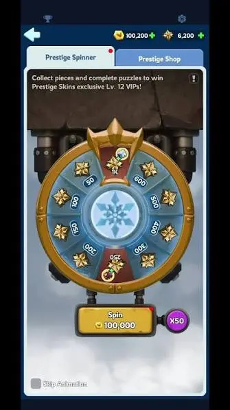 WOS prestige spinner