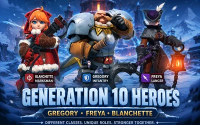 Whiteout Survival Gen 10 Heroes: Gregory, Freya, and Blanchette